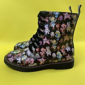 SPELLBOUND SOLES COMBAT BOOTS WOMENS SIZE UK 37 US 6.5 RAINBOW BRITE JEM CARTOON